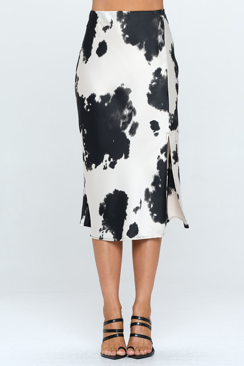 White on sale cow skirt