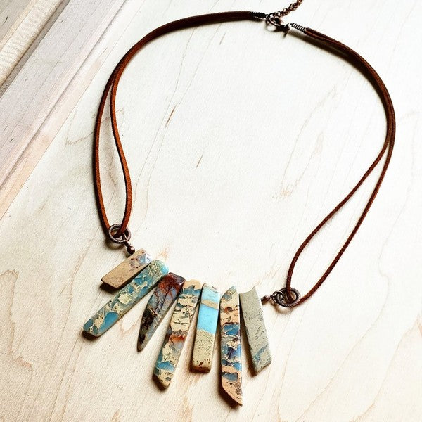 AQUA TERRA Leather Cord Necklace - Mercantile Mountain