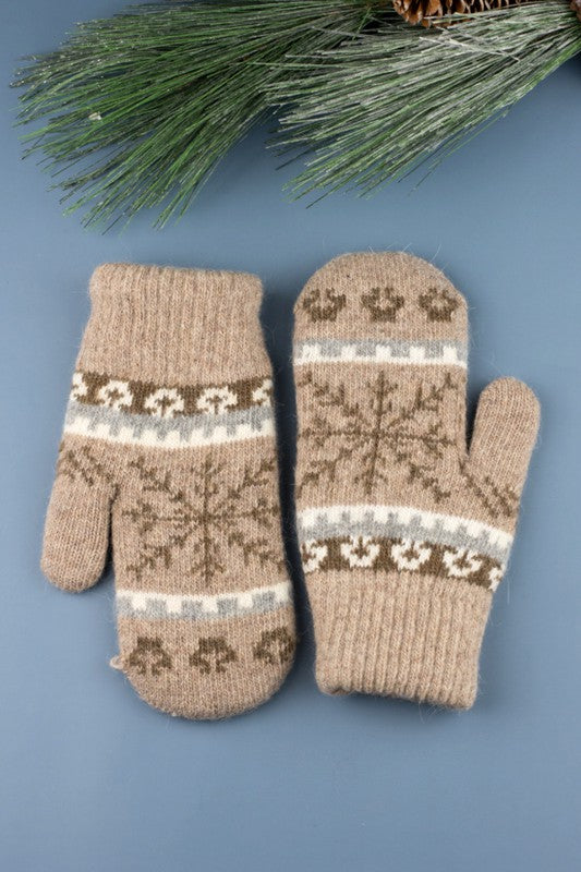 Nordic Snowflake  Mittens - Mercantile Mountain