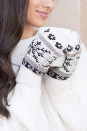 Nordic Snowflake  Mittens - Mercantile Mountain