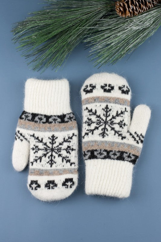 Nordic Snowflake  Mittens - Mercantile Mountain