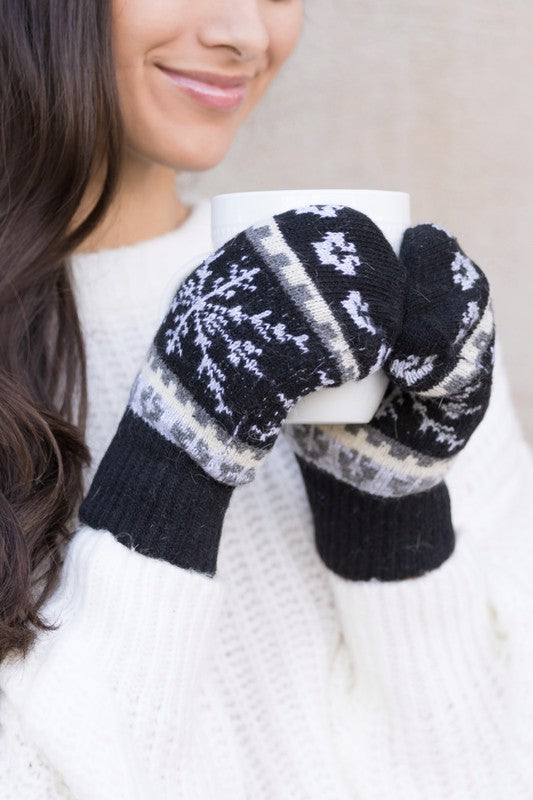 Nordic Snowflake  Mittens - Mercantile Mountain