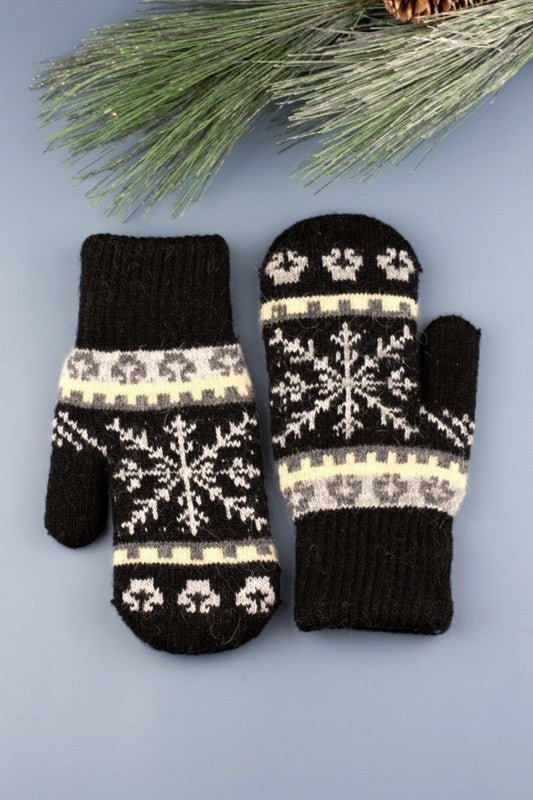 Nordic Snowflake  Mittens - Mercantile Mountain