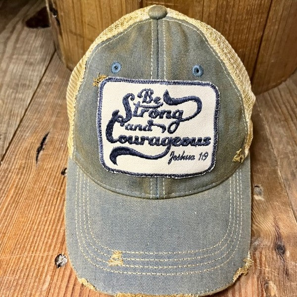 Be Strong & Couragous Hat - Mercantile Mountain