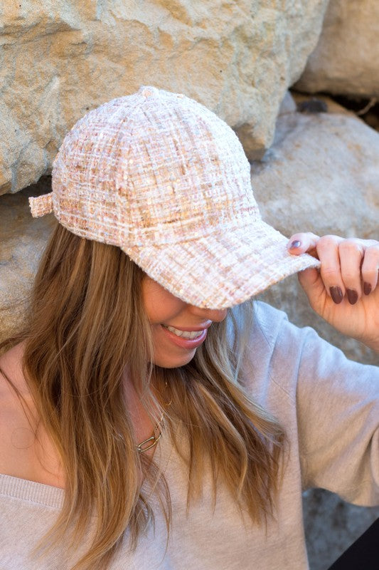 Tweed Sparkle Ball Cap - Mercantile Mountain