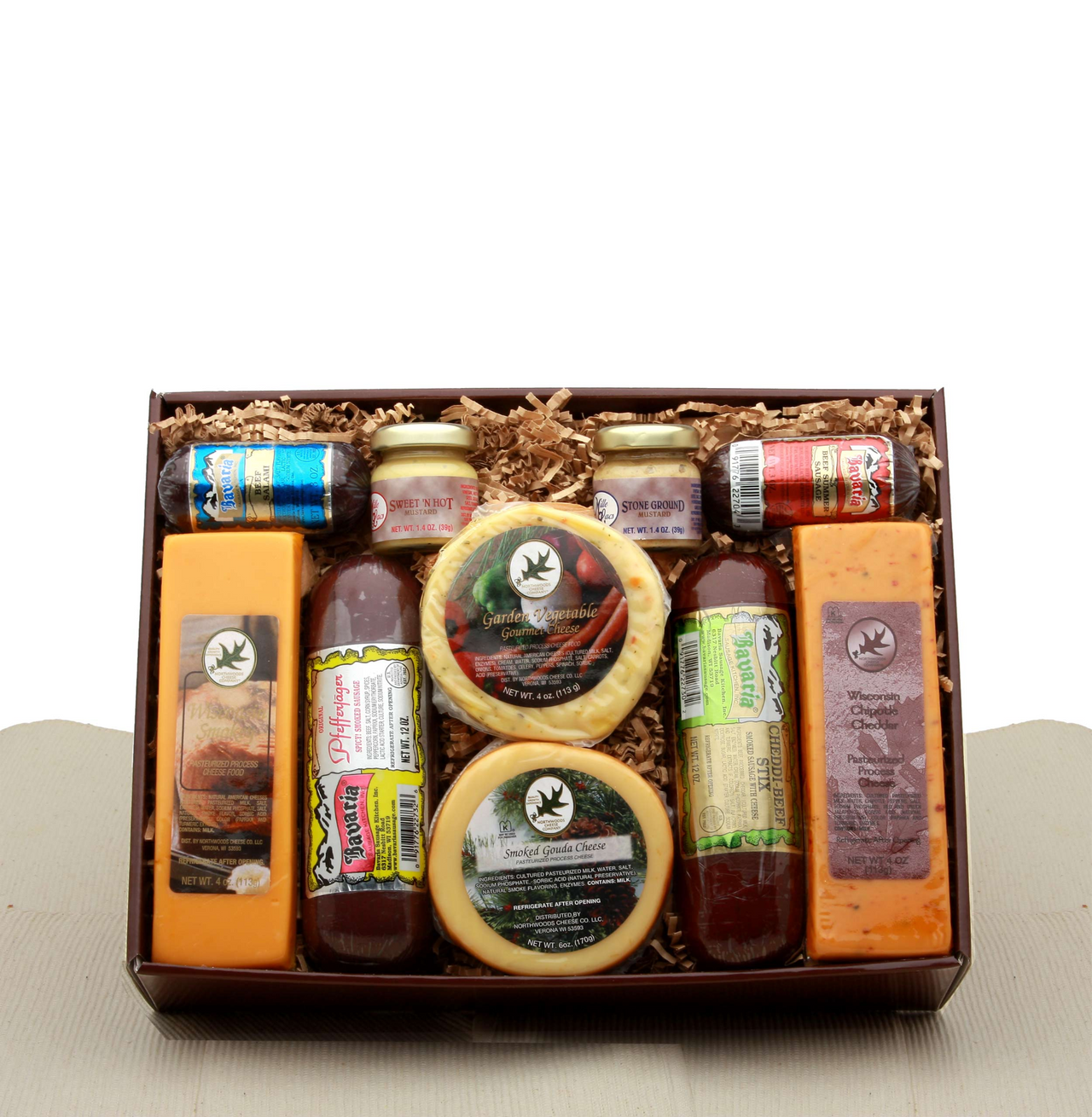 Deluxe Meat & Cheese Assortment Gift Set - meat and cheese gift baskets