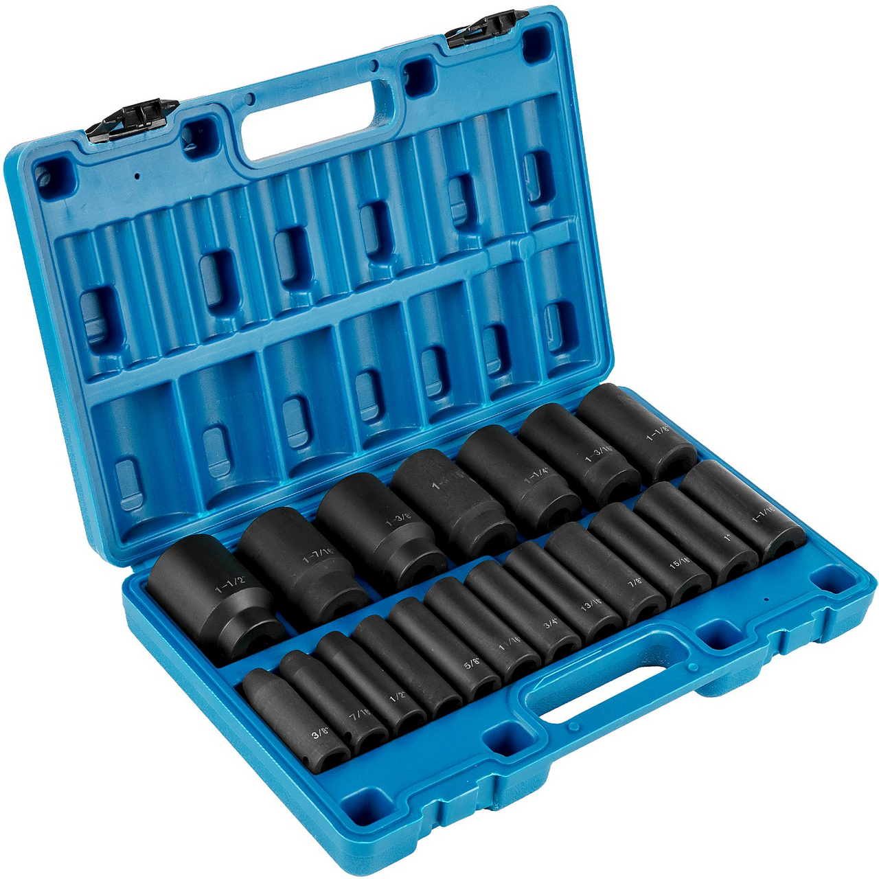 1/2-Inch Drive 19-Piece Deep Impact Socket Set, 6-Point