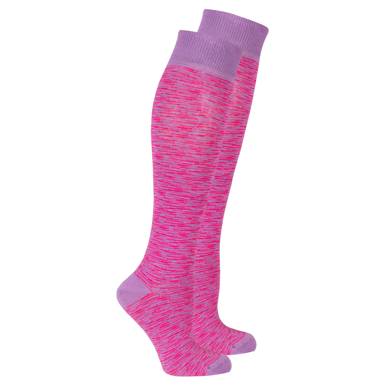 Women's Rose Grizzled Stripe Knee High Socks - Mercantile Mountain