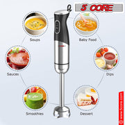 5Core Immersion Hand Blender 500W Electric Handheld Mixer w 2 Mixing - Mercantile Mountain
