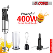 5Core Immersion Hand Blender 500W Electric Handheld Mixer w 2 Mixing - Mercantile Mountain