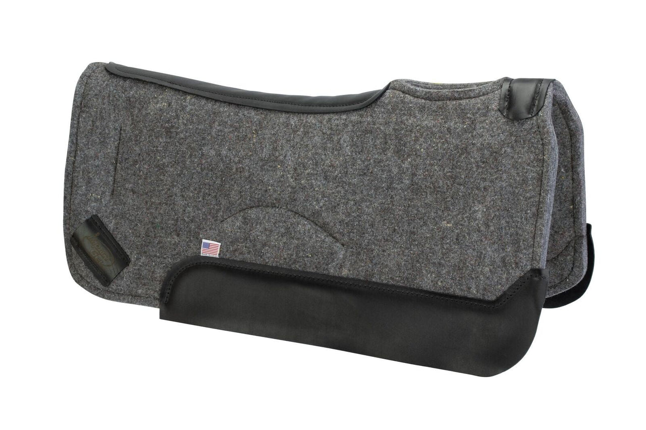 Contour Classic Saddle Pad Grey-Black Wear Leather