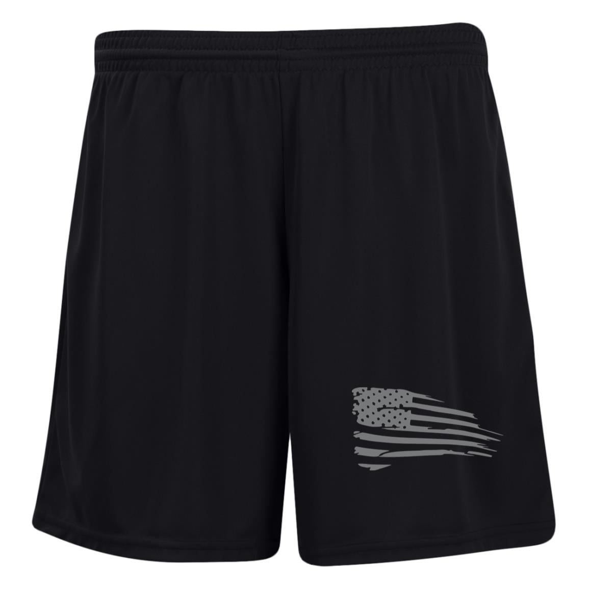 Distressed Flag Ladies' 7 inch Inseam Training Shorts