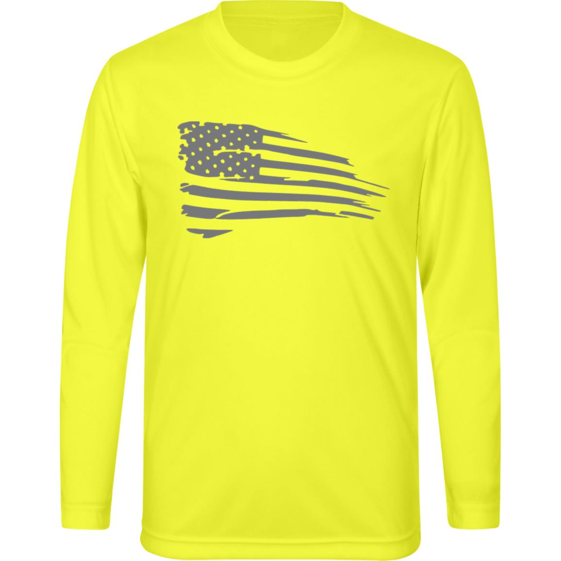 Distressed Flag Kids Zone Long Sleeve Tee