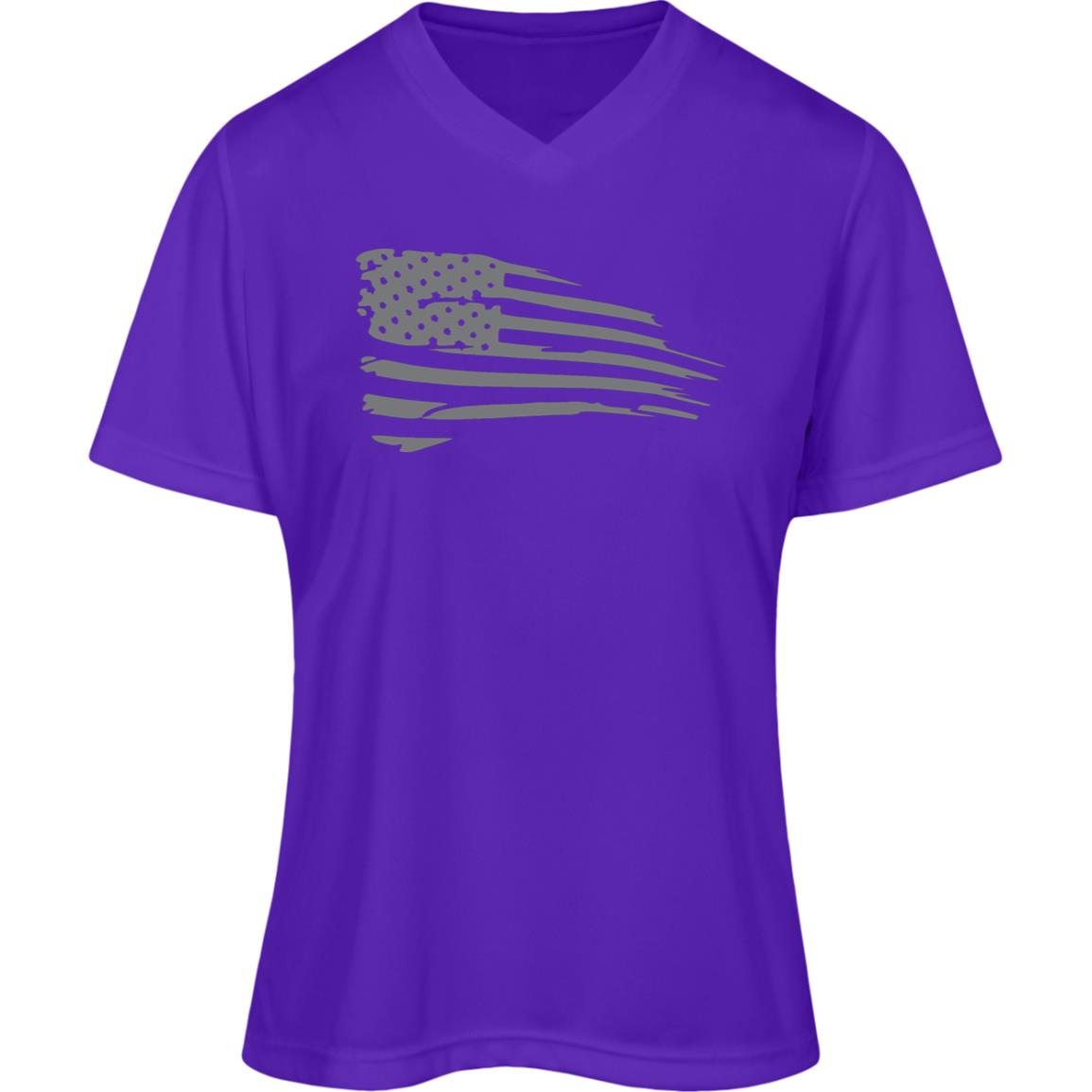 Distressed Flag Womens Zone Tee