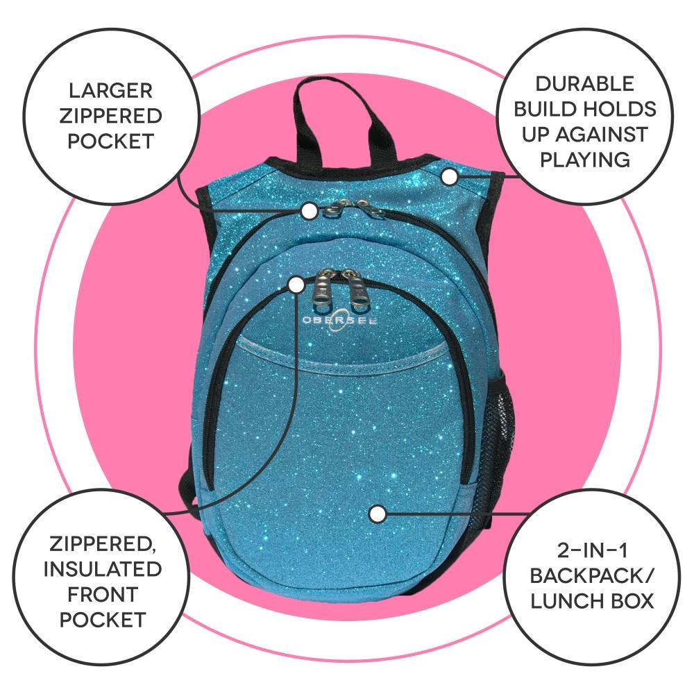 Obersee Mini Preschool Backpack for Girls with Lunch box