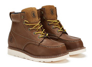 ROCKROOSTER Edgewood Men's 6 inch Brown steel toe waterproof wedge - Mercantile Mountain