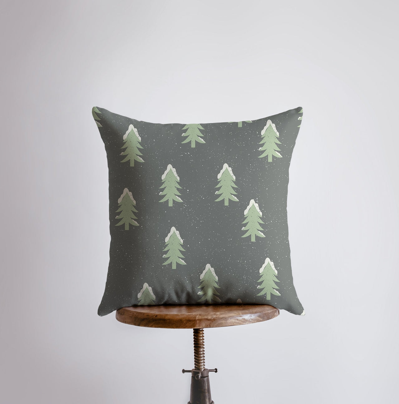 Christmas Trees | Throw Pillow | Pillow Cover | Snow Flakes | Trees | - Mercantile Mountain