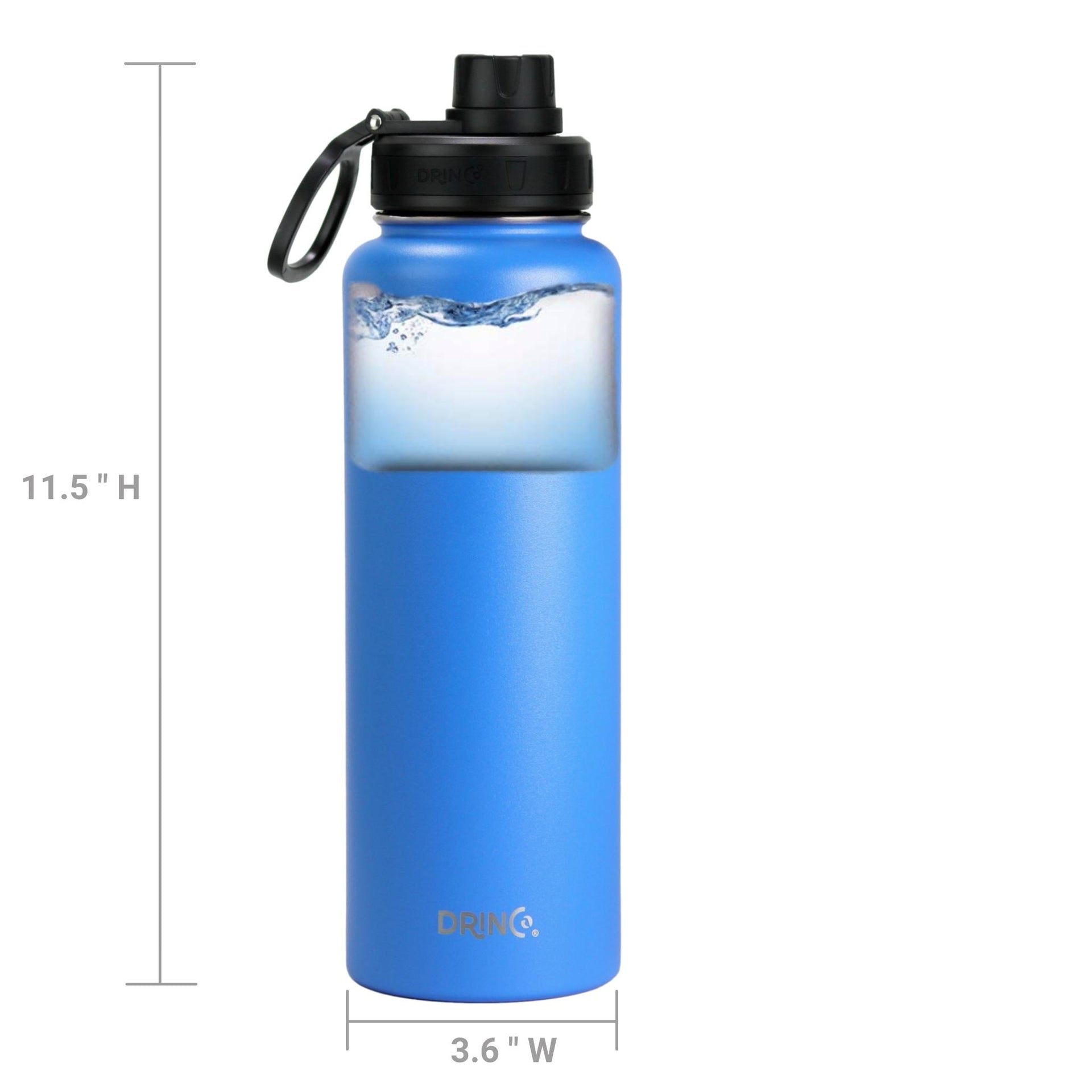 DRINCO® 40oz Stainless Steel Sport Water Bottle - Royal Blue - Mercantile Mountain