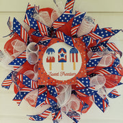 Sweet Freedom Patriotic Deco Mesh Wreath - Mercantile Mountain