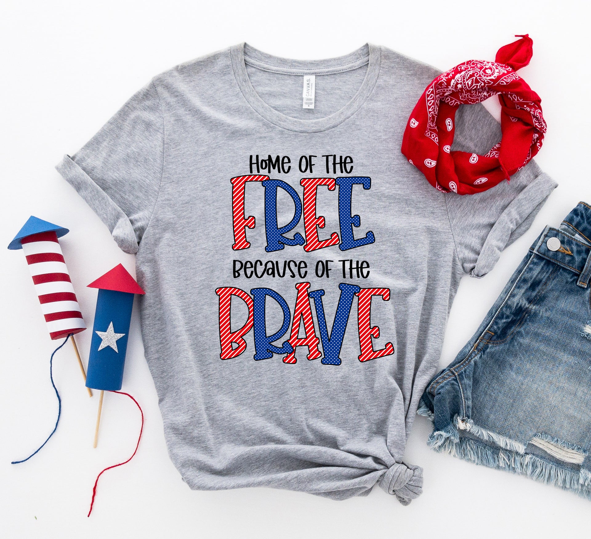 Home of the free because of the brave T-shirt - Mercantile Mountain