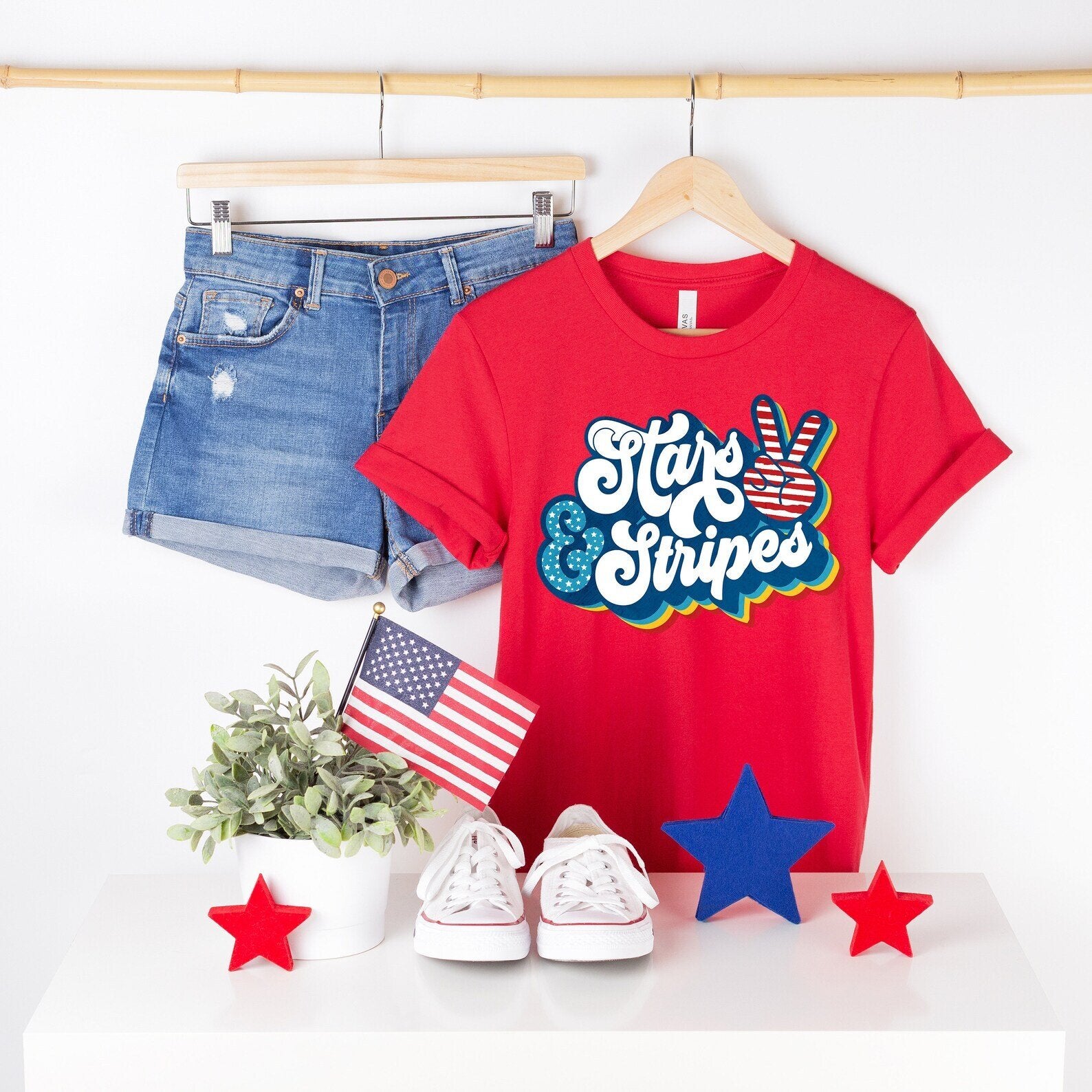 Stars And Stripes 4Th Of July T-shirt - Mercantile Mountain