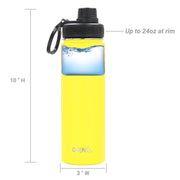 DRINCO® 22oz Stainless Steel Sport Water Bottle - Illuminating Yellow - Mercantile Mountain