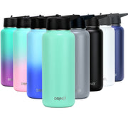 DRINCO® 32oz Stainless Steel Water Bottle (3 lids) - Teal - Mercantile Mountain