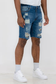 Mens Distressed Denim Shorts - Mercantile Mountain