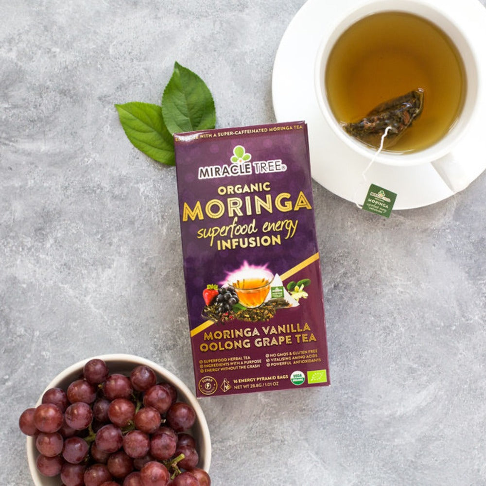 Miracle Tree's Moringa Energy Tea, Grape Vanilla - Mercantile Mountain