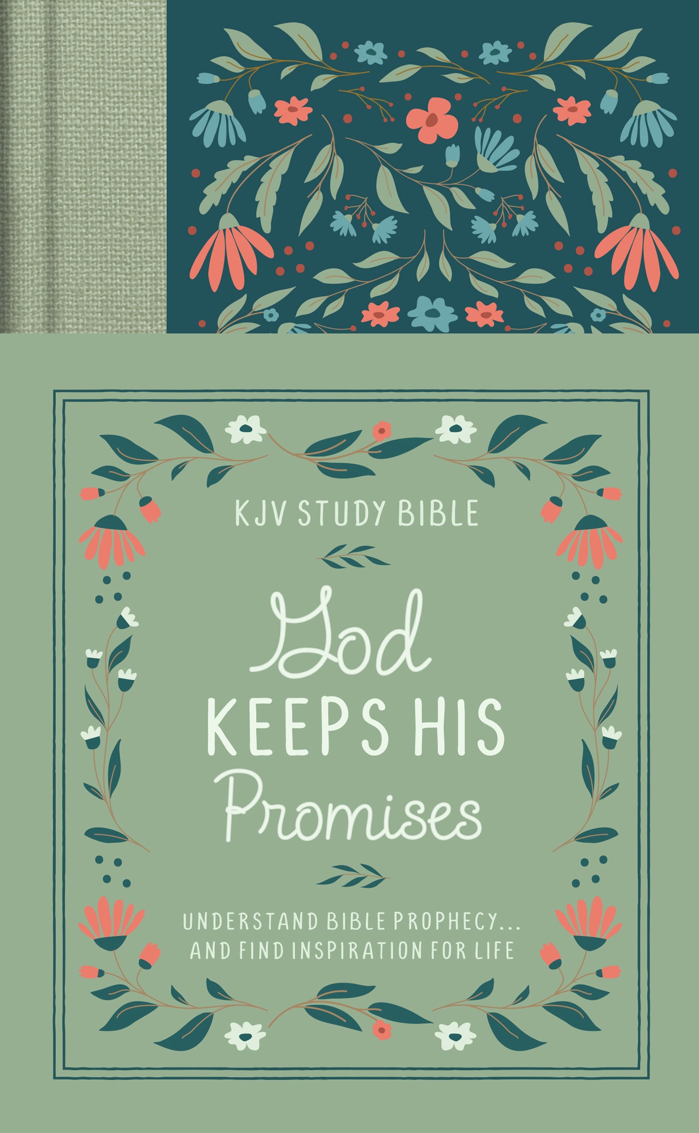 God Keeps His Promises KJV Study Bible [Sage Floral] - Mercantile Mountain