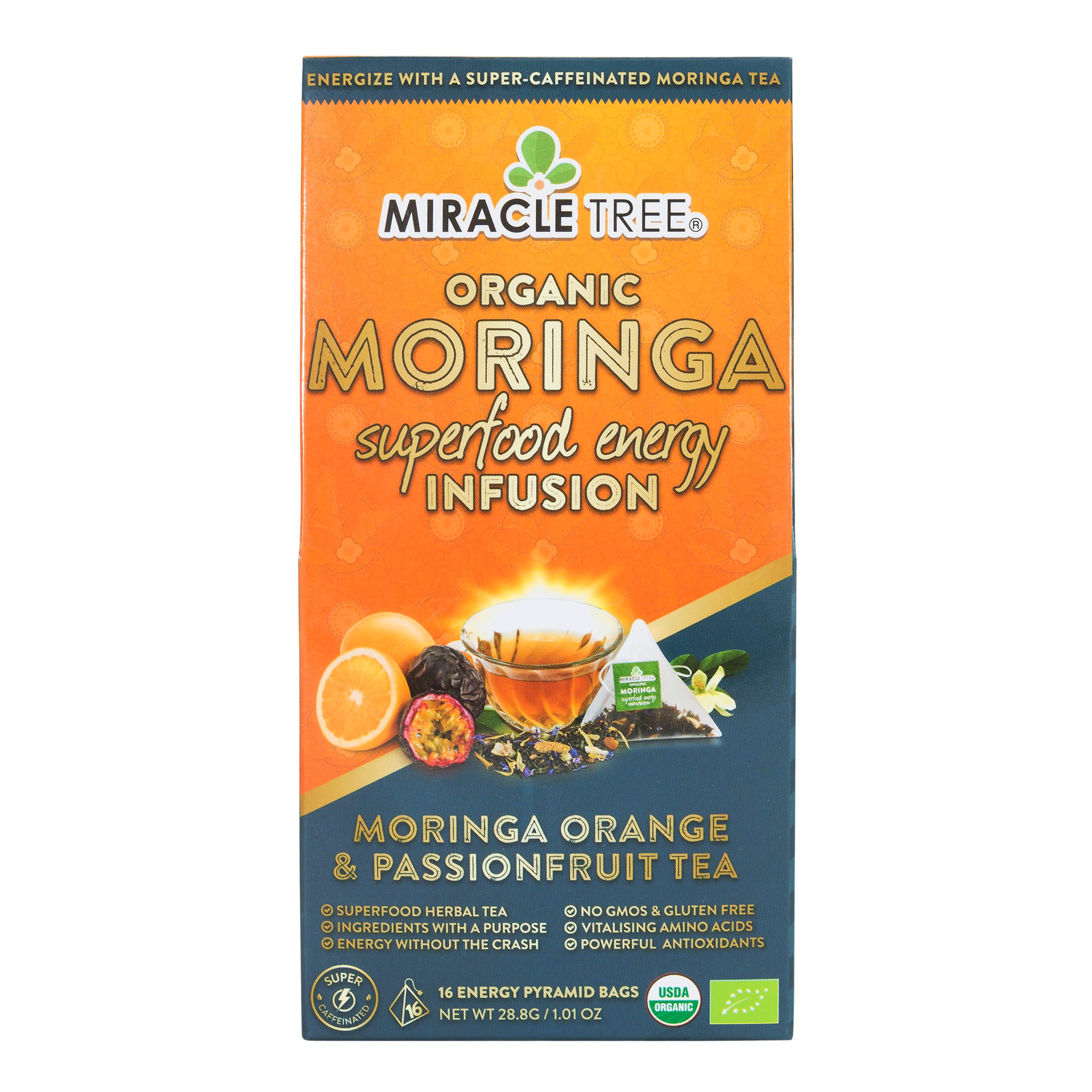 Miracle Tree's Moringa Energy Tea, Orange Passionfruit - Mercantile Mountain