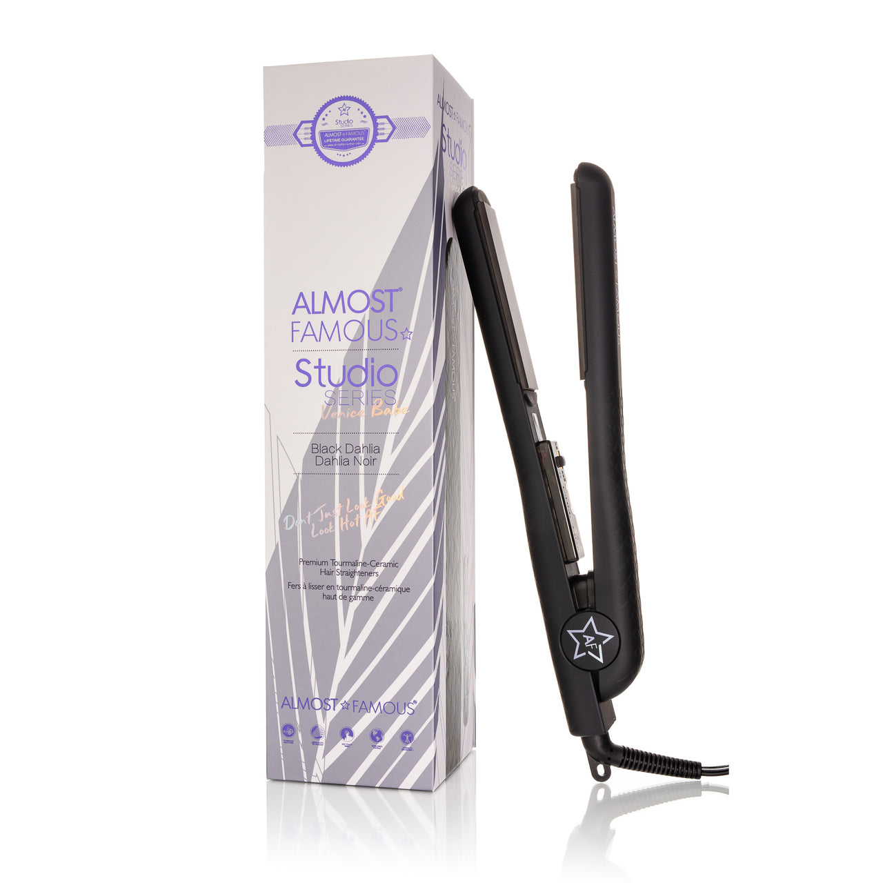 Almost Famous 1.25" Venice Babe Flat Iron with Luxe Gem Infused Plates - Mercantile Mountain