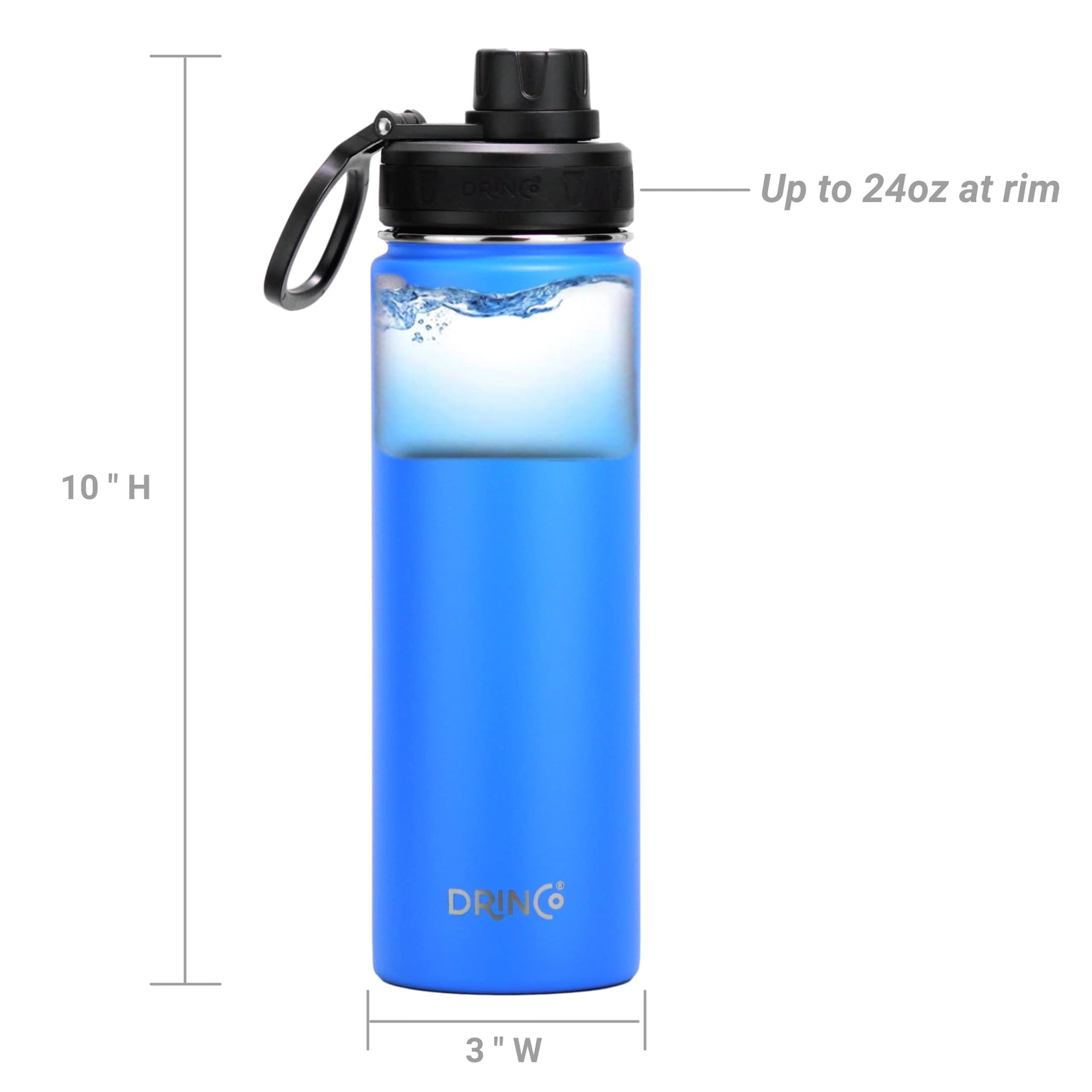 DRINCO® 22oz Stainless Steel Sport Water Bottle - Royal Blue - Mercantile Mountain