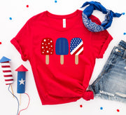 4th of July Popsicles T-shirt - Mercantile Mountain