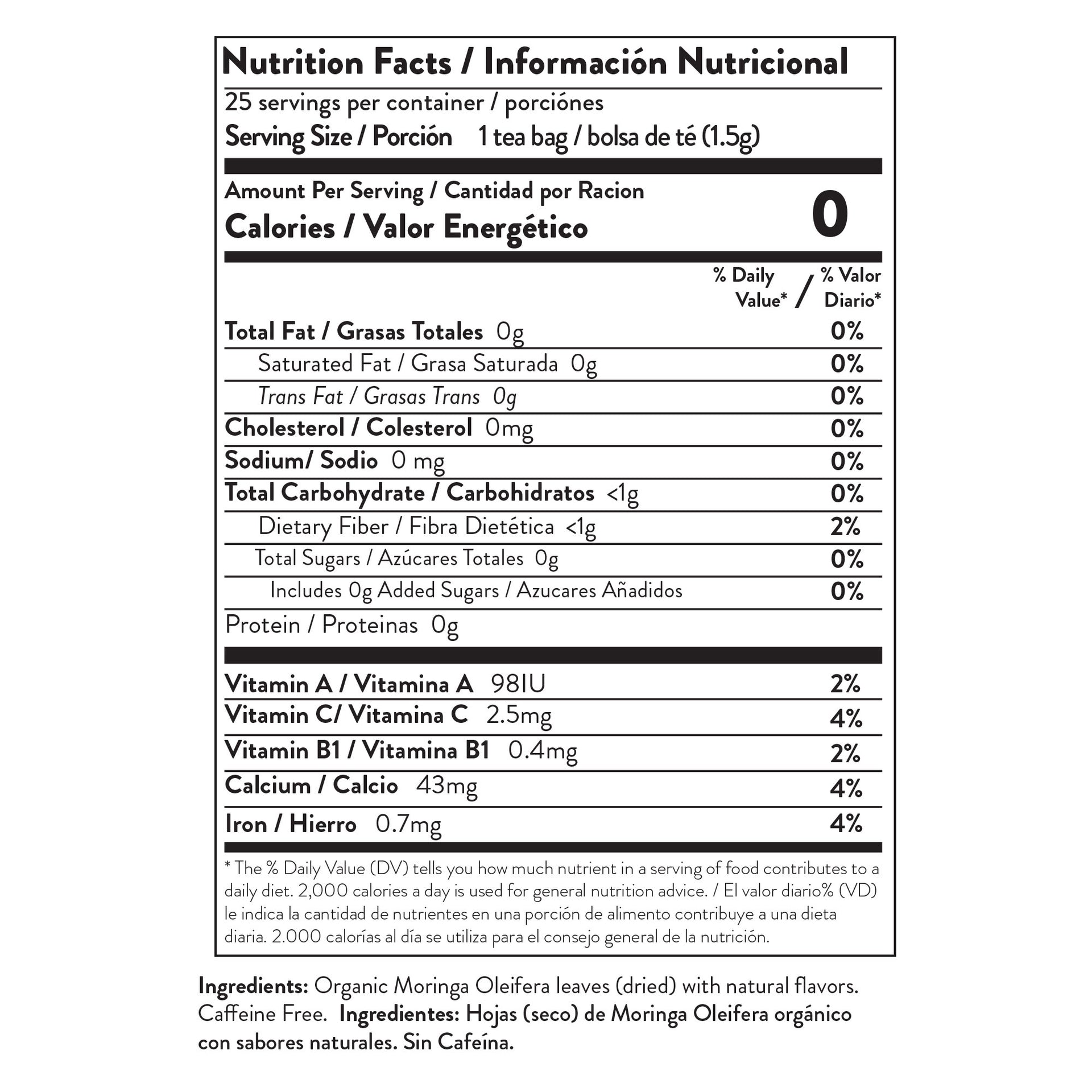 Miracle Tree's Organic Moringa Tea, Strawberry - Mercantile Mountain