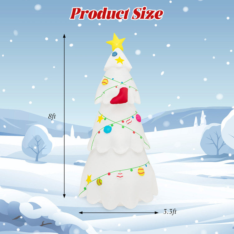 Blow up Christmas Decoration with Colorful Rotating Light and LED Lights