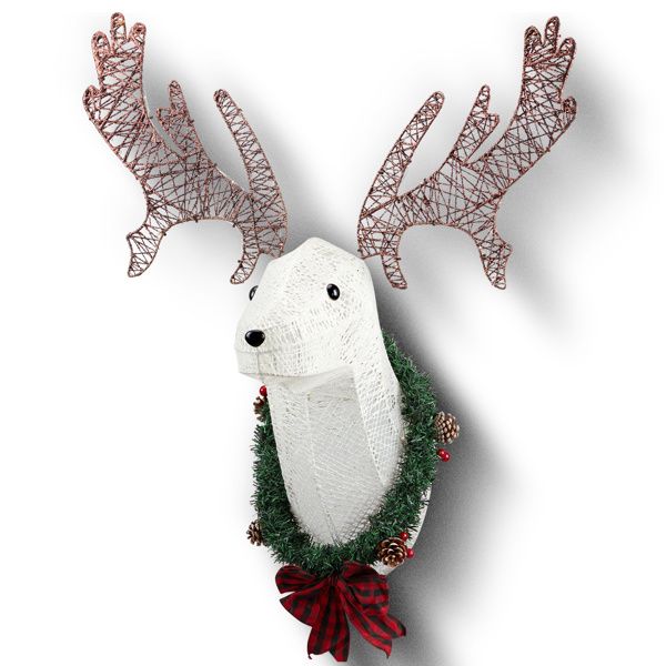 39" Pre-lit  Christmas Reindeer Head Indoor Outdoor Holiday Display