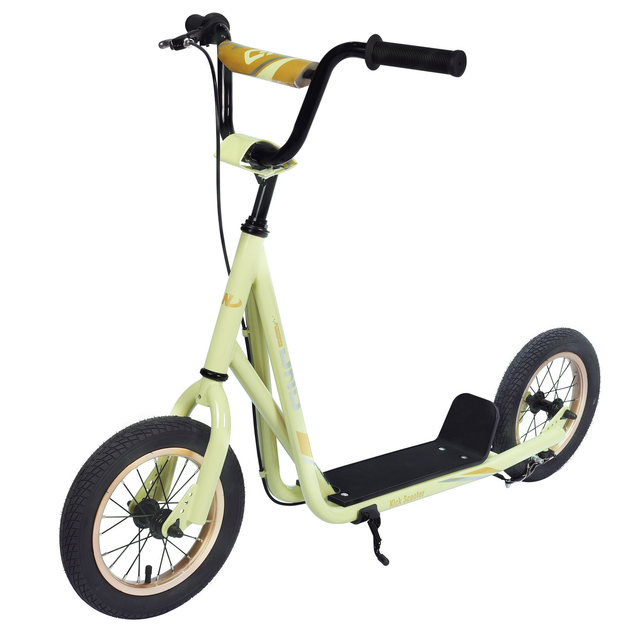 Youth Scooter Kick Scooter for Kids 6+ with Adjustable Handlebar, 12 Inch Inflatable Wheels ,Widened non-slip Footboard