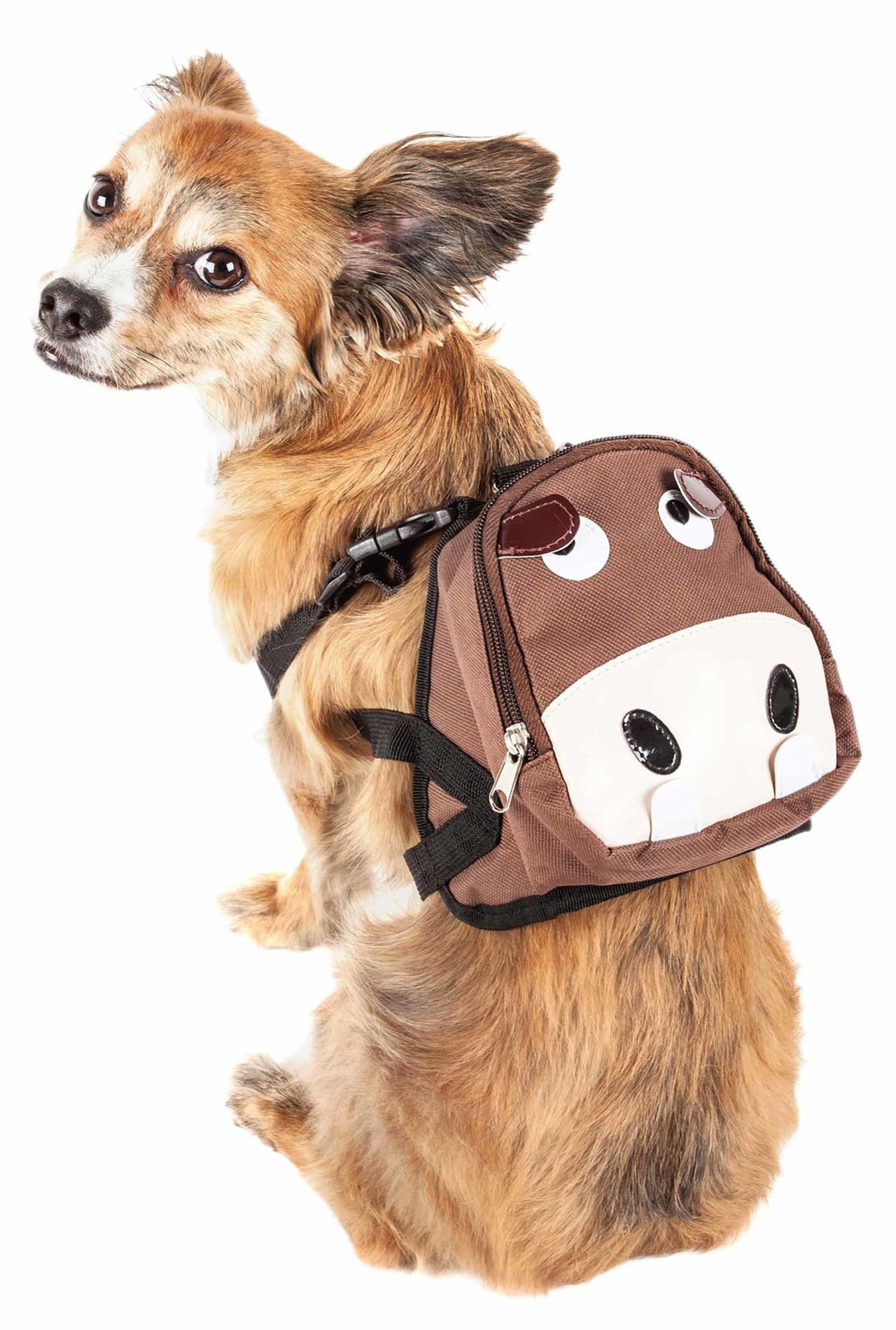 Pet Life 'Mooltese' Large-Pocketed Compartmental Animated Dog Harness Backpack