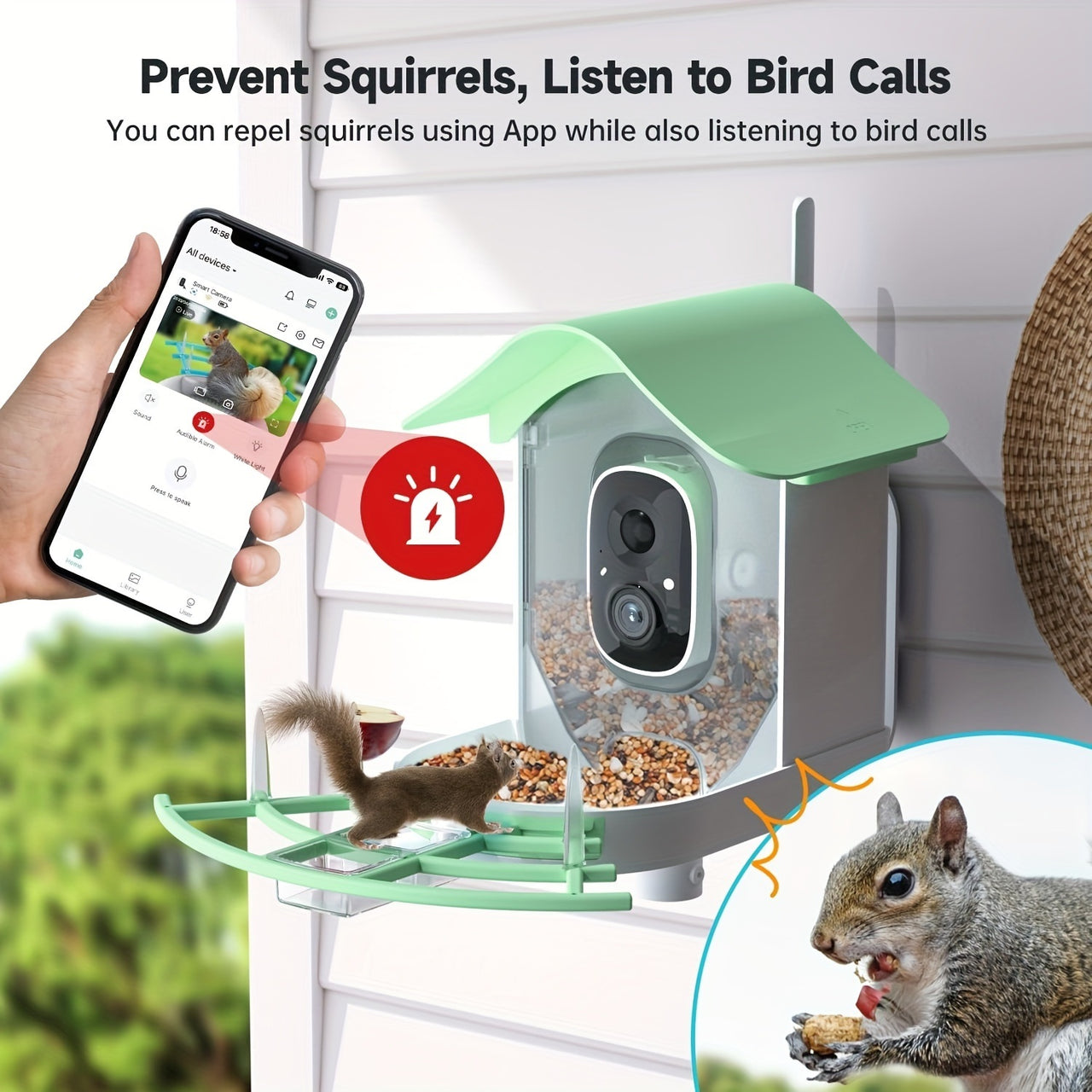 Smart Bird Feeder With Camera, AI Identify Bird Species & Solar Panel, Bird Watching Camera, Auto Capture Bird Video, Instant Bird Arrival Alert, Live View, Ideal Gift For Bird Lover