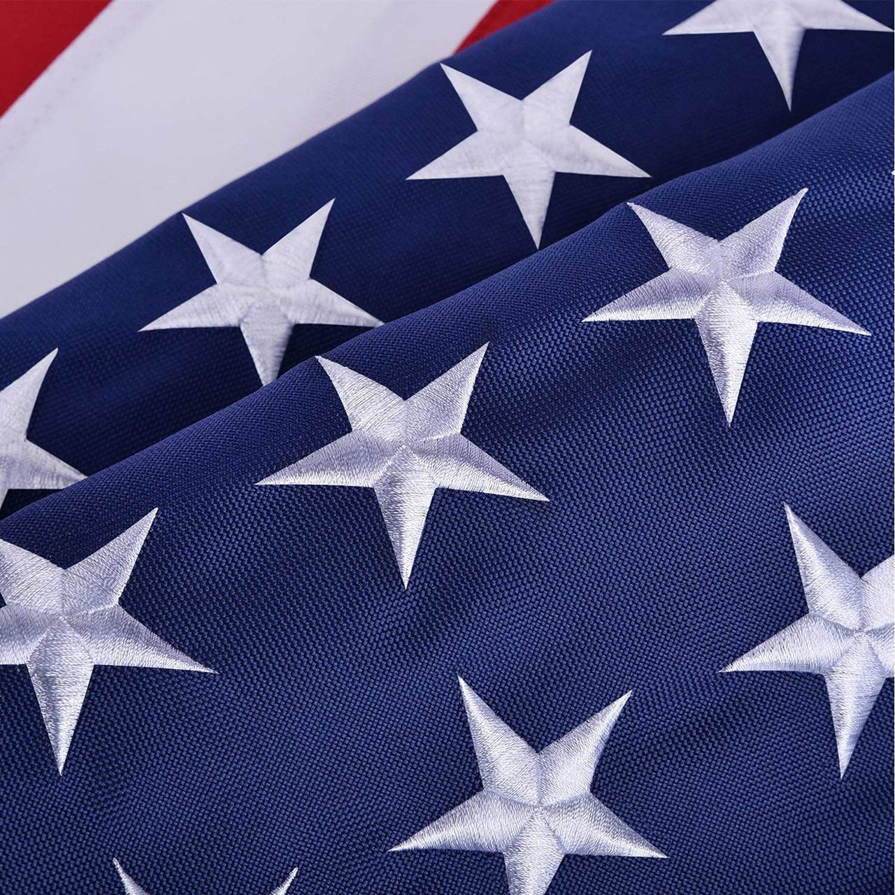 Heavy Duty Outdoor American Flag Embroidered Stars & Brass Grommets