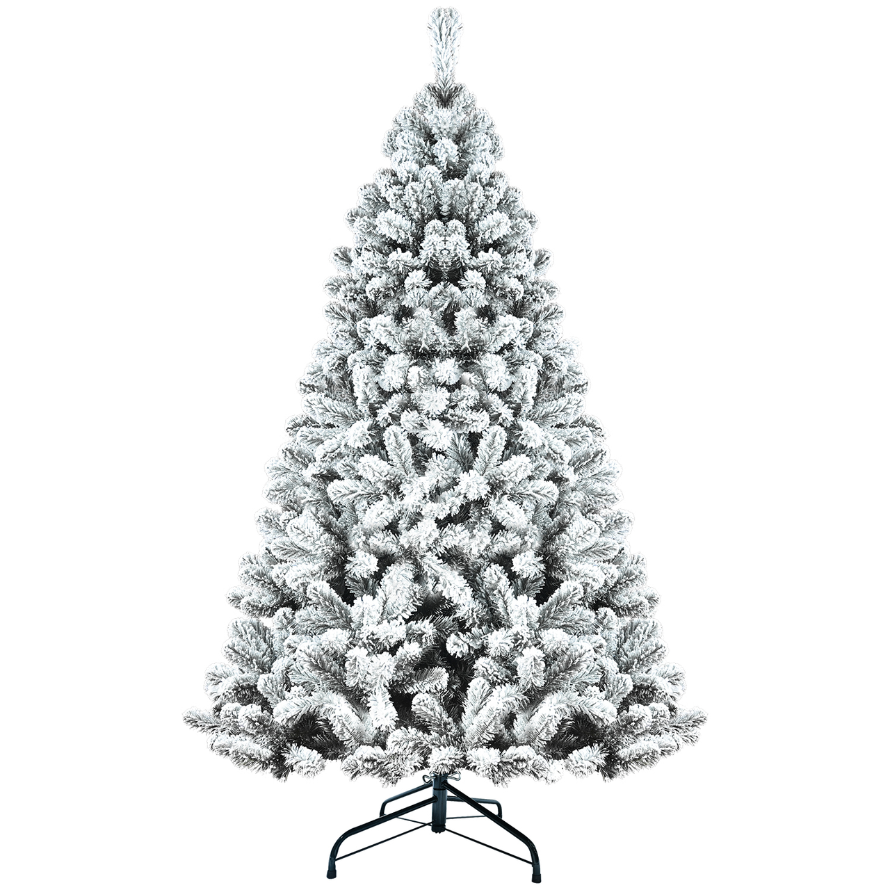 9ft PVC Flocking Hinged Tree Environmentally Friendly Fireproof Artificial Christmas Flocked Tree