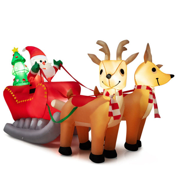 7.2 Feet Christmas Decoration Christmas Inflatable Santa Rides Sled