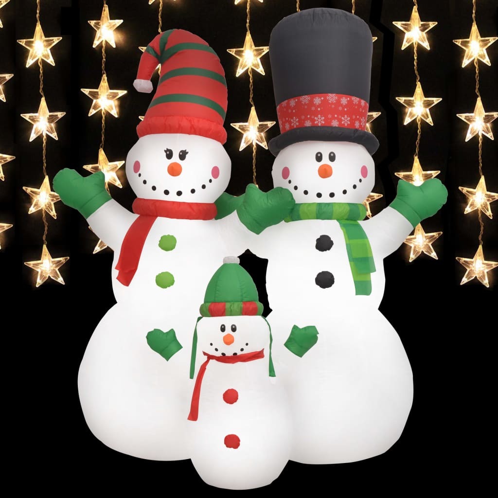 Christmas Inflatable Snowmen Family LED IP44 8 ft