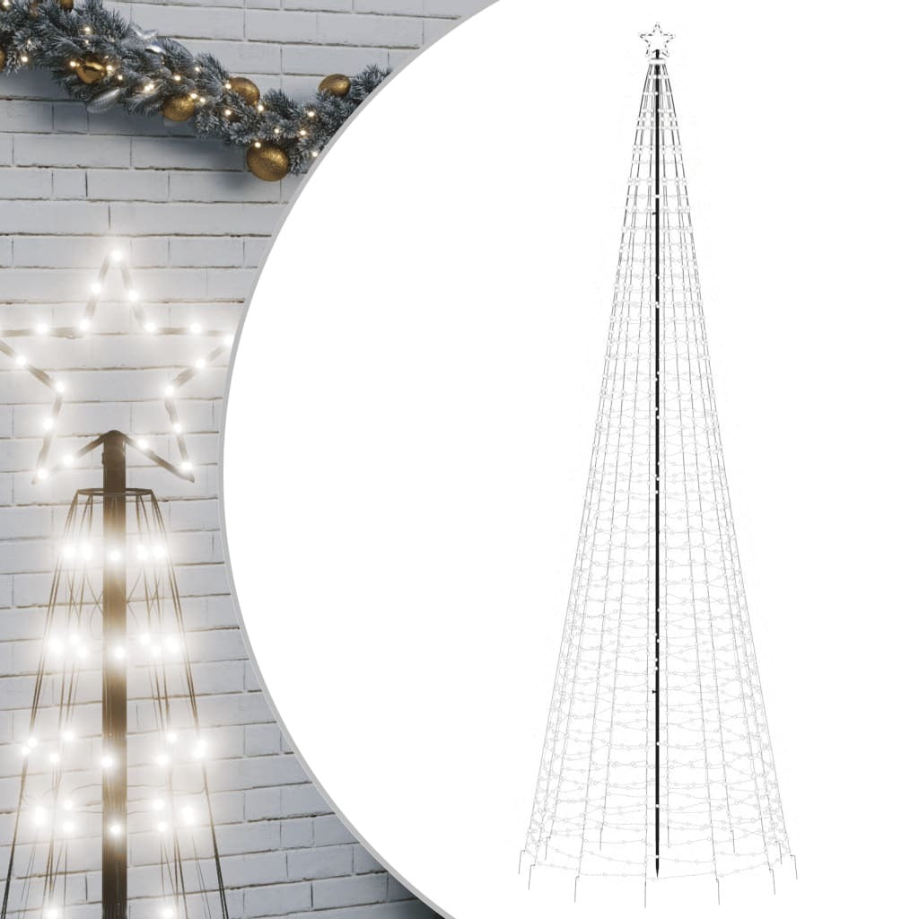 Christmas Tree Light with Spikes 1554 LEDs Cold White 196.9"