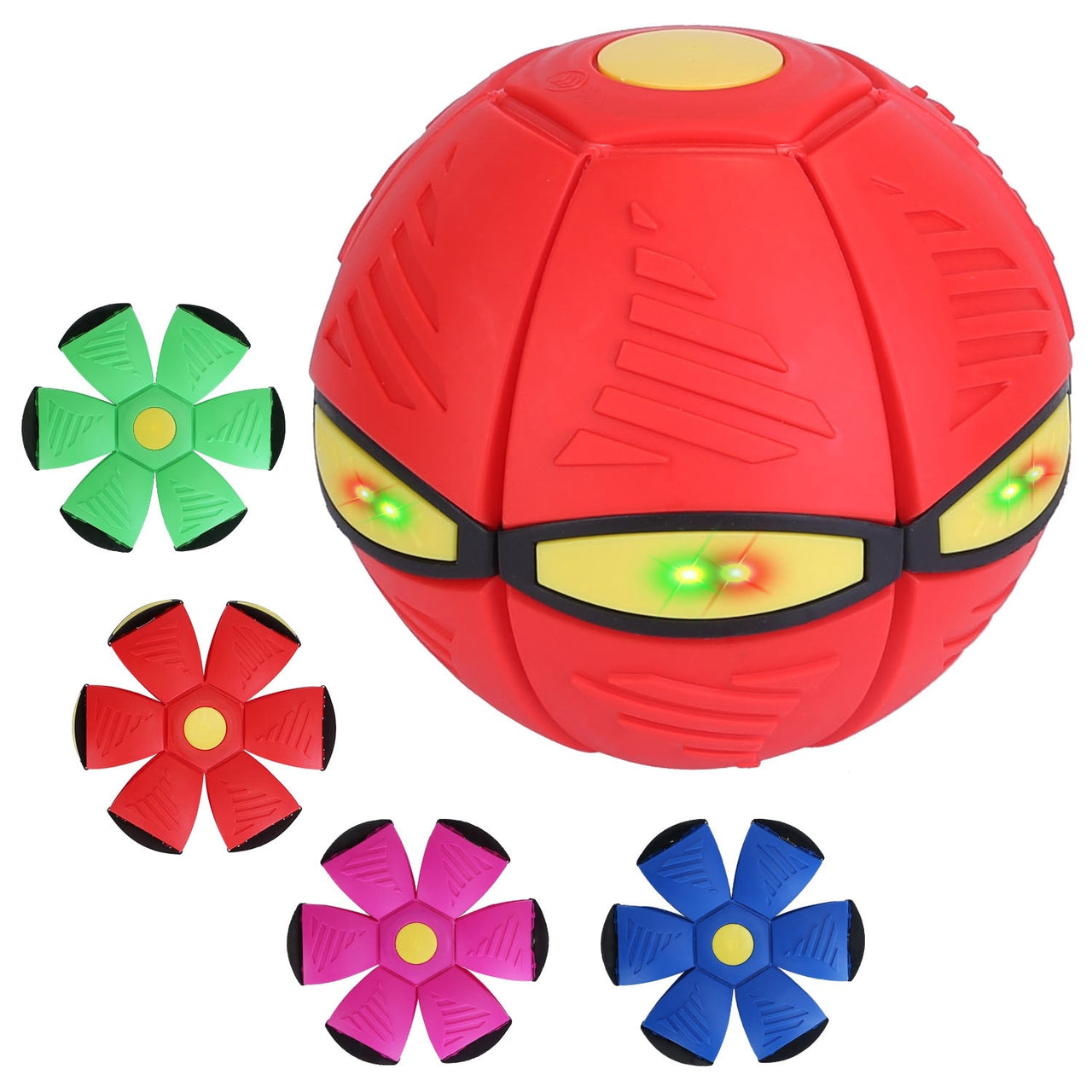 4 Pack Flying Saucer Ball Electric Colorful Flying Toy UFO Ball with LED Lights for Pet Children Outdoor Toy