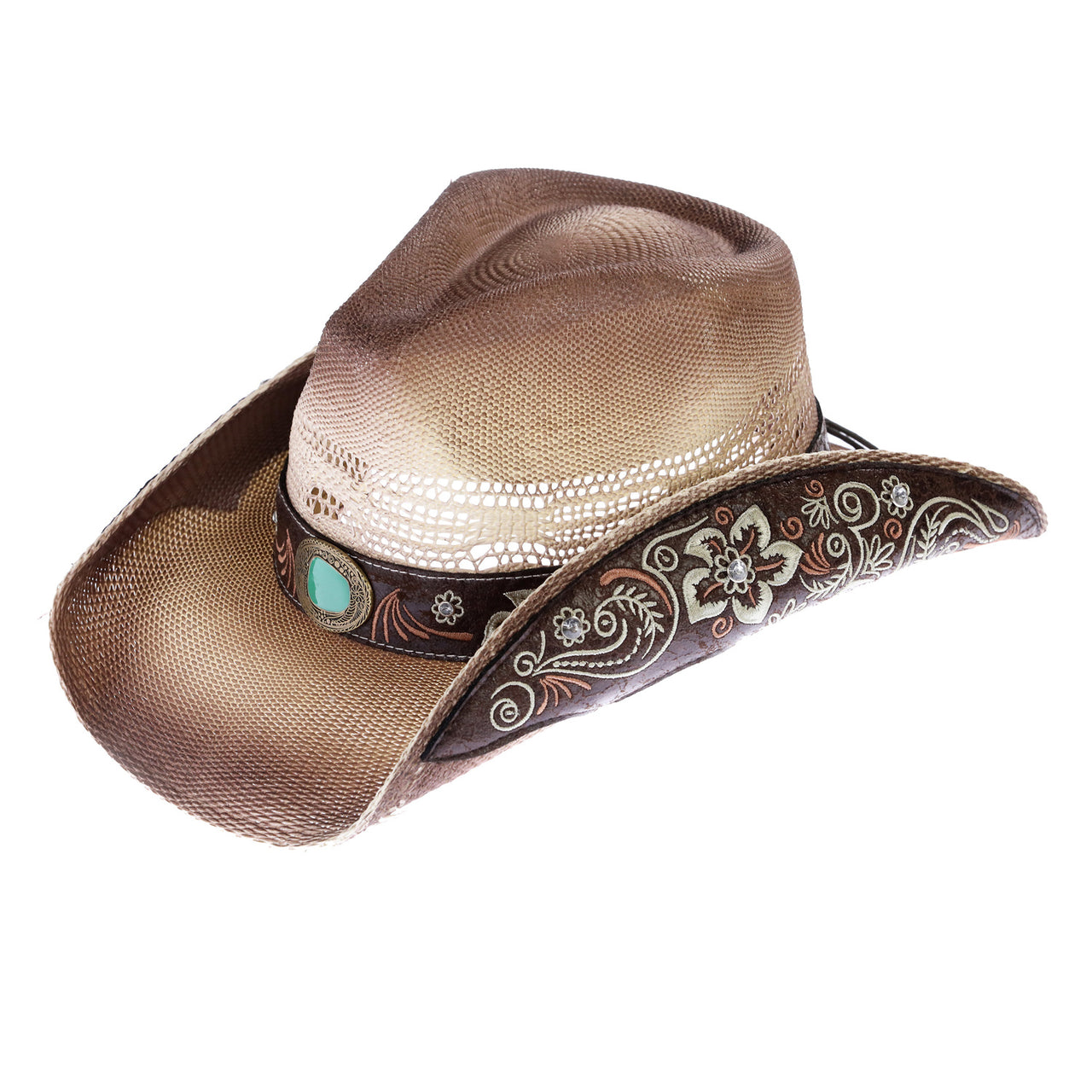 Cooper Toyo Straw Flower Buckle Drifter Cowboy Hat