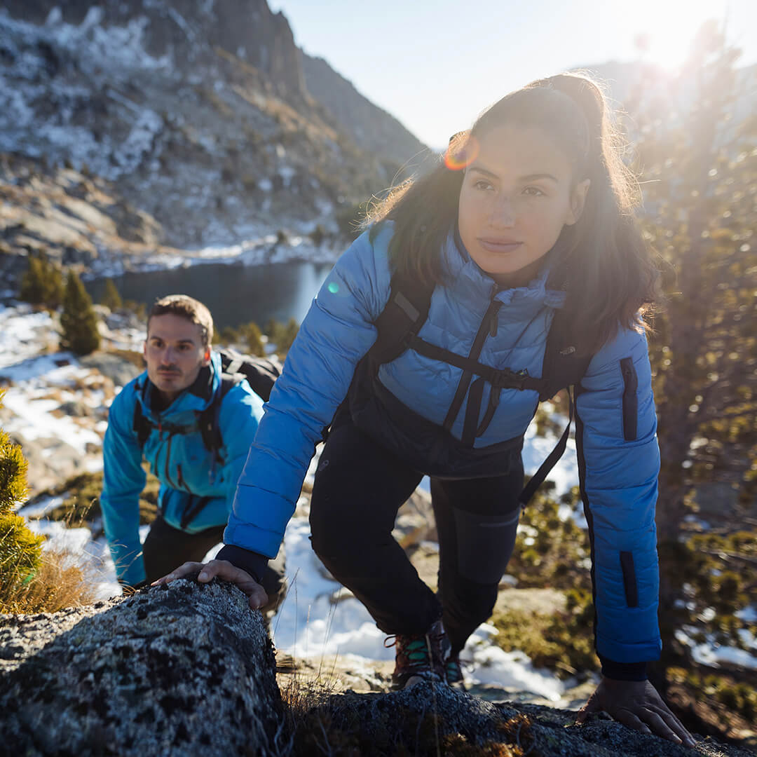 EcoDown Jacket - Women Blue - Mercantile Mountain