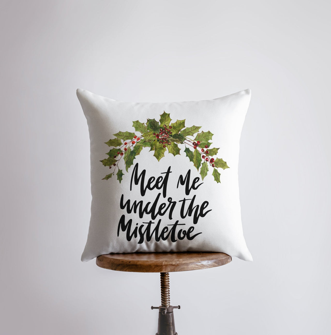 Meet Me Under the Mistletoe | Throw Pillows | Christmas Pillow | - Mercantile Mountain