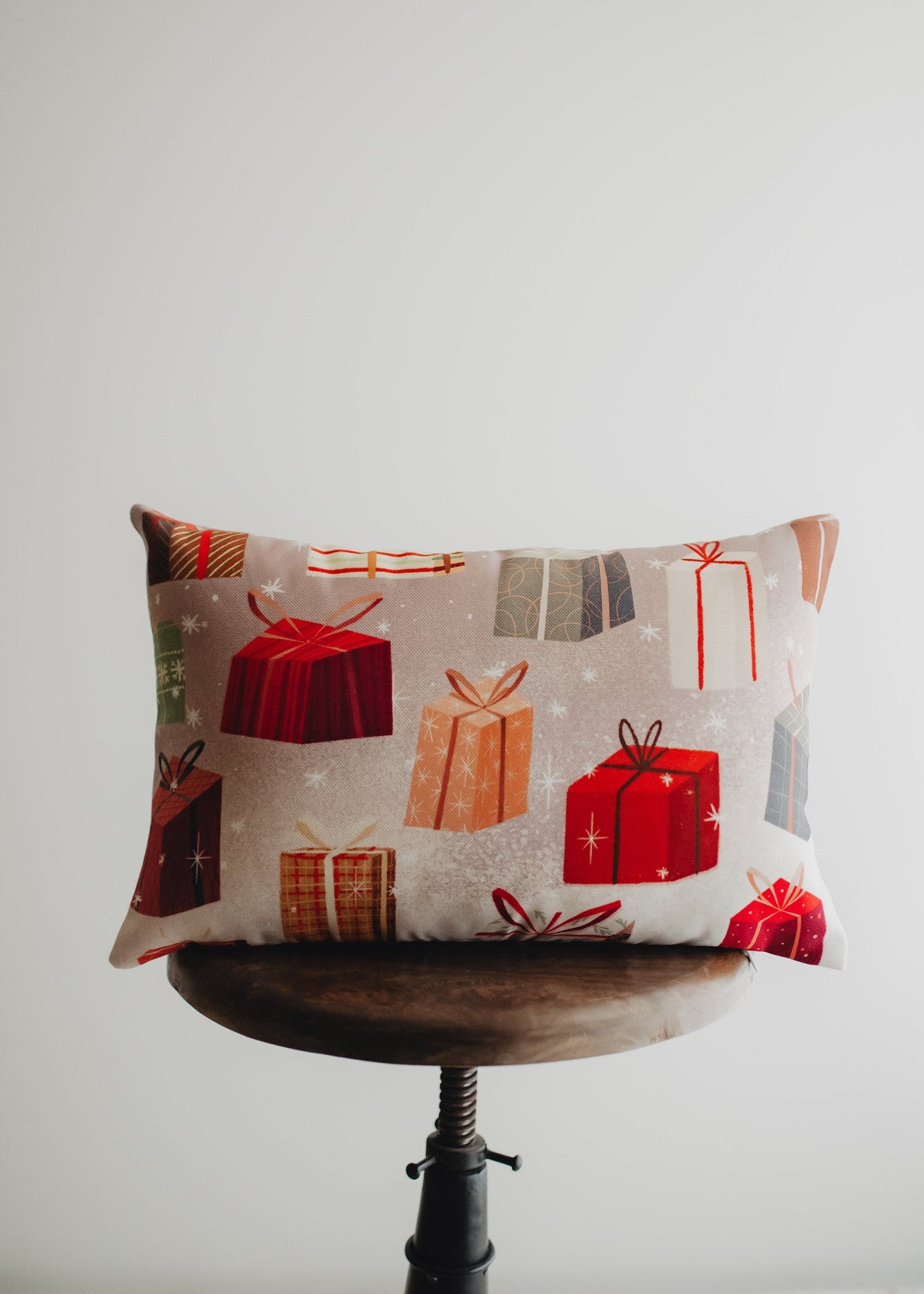 Gift Sleigh Christmas Throw Pillow Cover | 18x12 | Best Friend - Mercantile Mountain